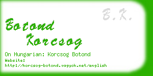 botond korcsog business card